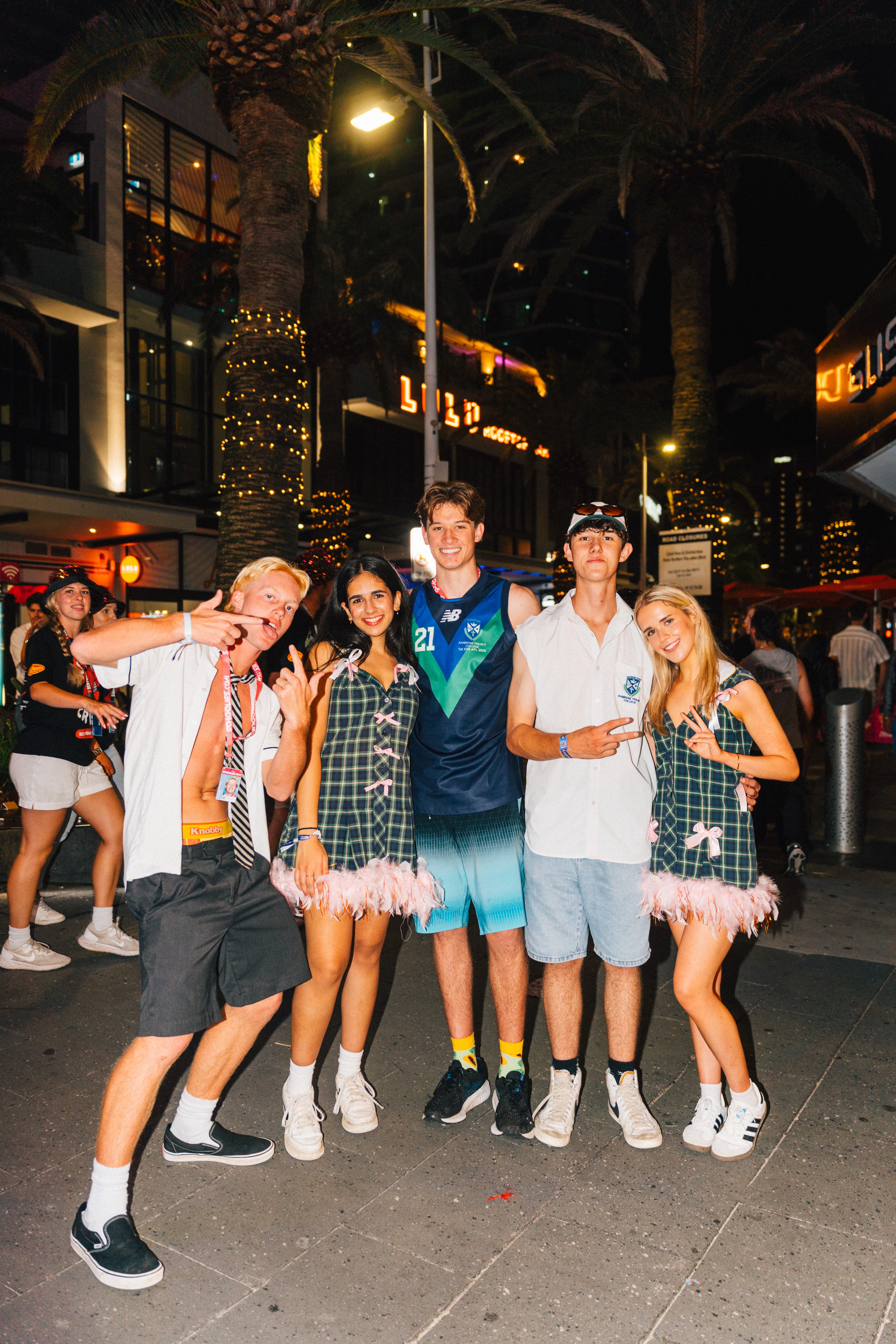 School leavers celebrating Schoolies
