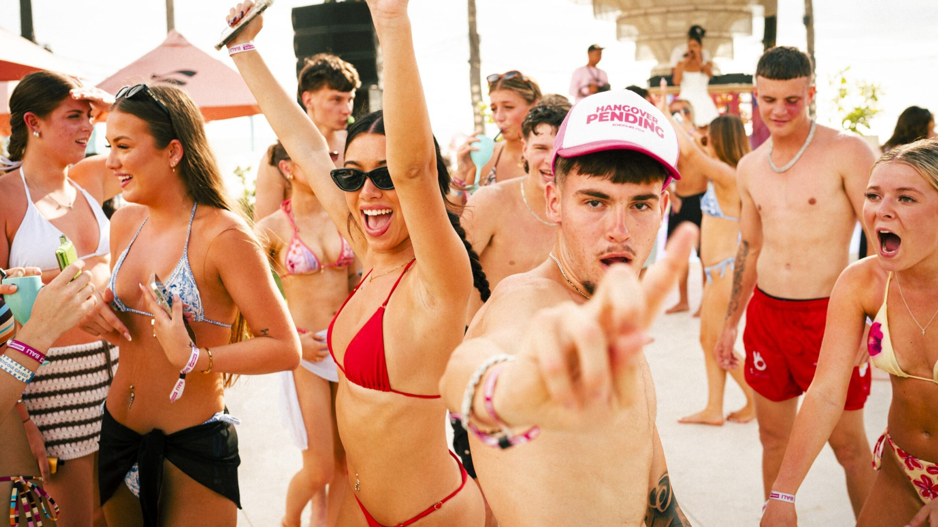 Students at Schoolies having fun